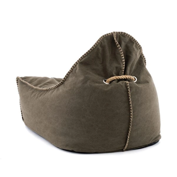 Khaki Canvas Bean Bag Chair 5 Khaki Canvas Bean Bag Chair - Image 3