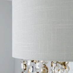 Mila Ivory Jewel Shade Easy Fit Pendant Shade 10 Mila Ivory Jewel Shade Easy Fit Pendant Shade -Dunelm 1000084151 alt03