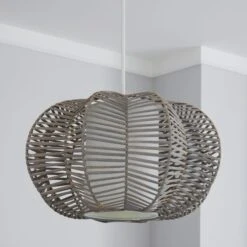 Weave Wicker Natural Easy Fit Pendant Shade 7 Weave Wicker Natural Easy Fit Pendant Shade -Dunelm 1000084217 alt01