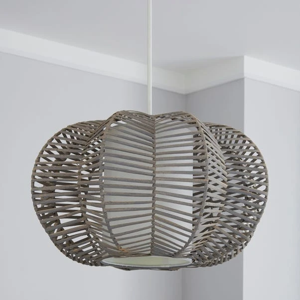 Weave Wicker Natural Easy Fit Pendant Shade 4 Weave Wicker Natural Easy Fit Pendant Shade - Image 2