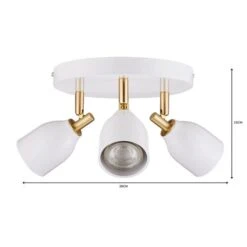 Clio 3 Light White Semi Flush Spotlight -Dunelm 1000119711 alt06