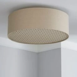 Kirsty Shade Taupe Flush Ceiling Light -Dunelm 1000119785 alt01