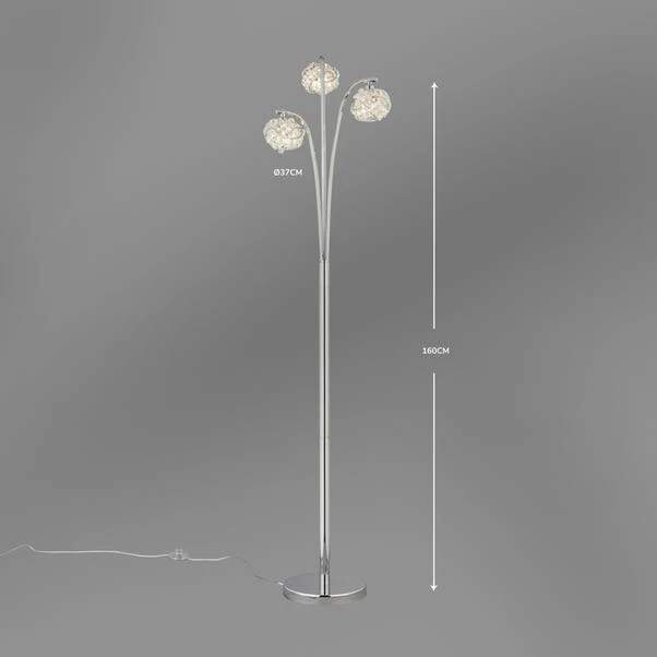 Cecilie 3 Arm Chrome Floor Lamp 8 Cecilie 3 Arm Chrome Floor Lamp - Image 6