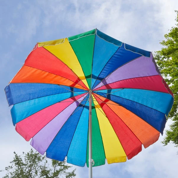 2.5m Rainbow Tilt Beach Parasol 4 2.5m Rainbow Tilt Beach Parasol - Image 2