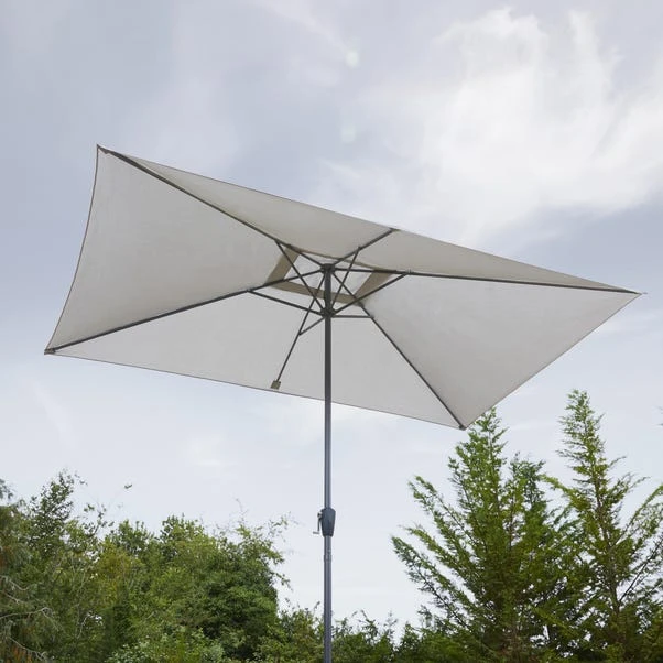 3m Grey Rectangular Crank Parasol 4 3m Grey Rectangular Crank Parasol - Image 2