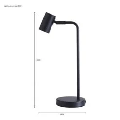 Bradford Matt Black Table Lamp -Dunelm 1000182858 alt07