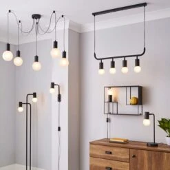 Bradford Matt Black Table Lamp -Dunelm 1000182858 alt08