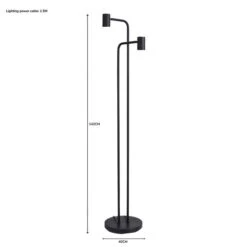 Bradford Matt Black Floor Lamp -Dunelm 1000182958 alt07