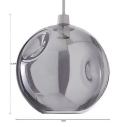 Alexis Glass Easy Fit Pendant Shade 12 Alexis Glass Easy Fit Pendant Shade -Dunelm 1000183014 alt07