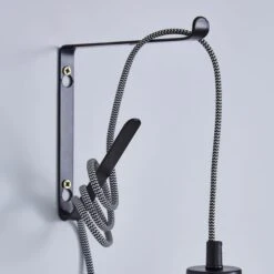 Bradford Plug In Flex Wall Light Set, Black -Dunelm 1000183105 alt03