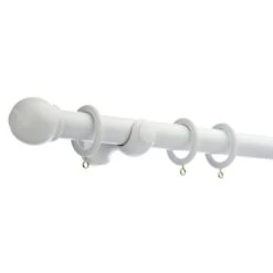 Venice Fixed Wooden Curtain Pole With Rings -Dunelm 30111987