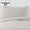 Non Iron Plain Dye Silver Standard Pillowcase Pair -Dunelm 30166698