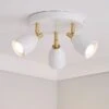 Clio 3 Light White Semi Flush Spotlight -Dunelm 30575500