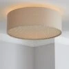 Kirsty Shade Taupe Flush Ceiling Light -Dunelm 30576098
