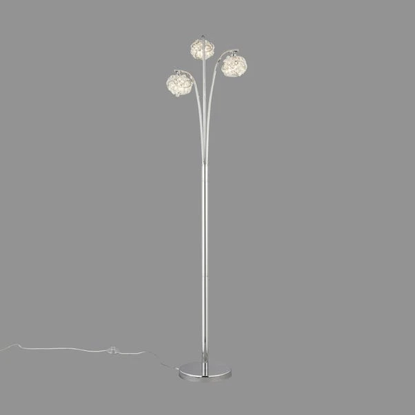 Cecilie 3 Arm Chrome Floor Lamp 3 Cecilie 3 Arm Chrome Floor Lamp