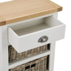 Compton Tall Side Table With Baskets, Ivory -Dunelm 30666561 alt05
