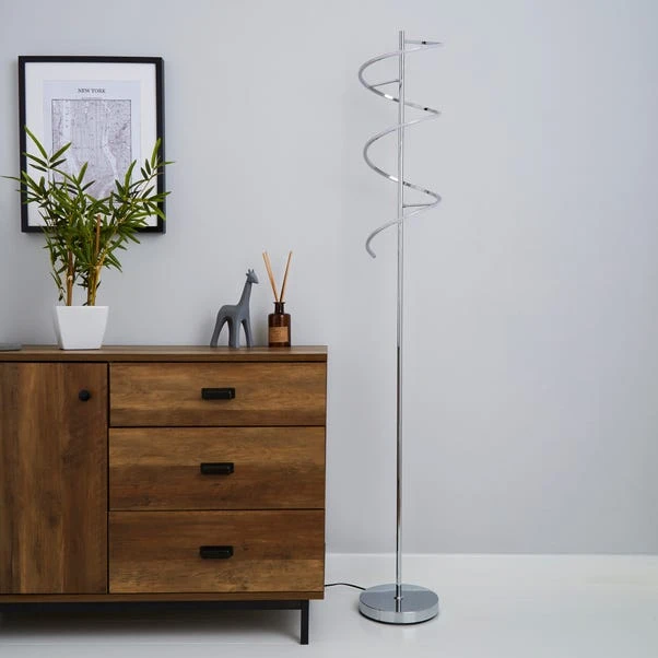 Apollo Integrated LED Dimmable Chrome Floor Lamp 4 Apollo Integrated LED Dimmable Chrome Floor Lamp - Image 2