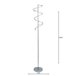 Apollo Integrated LED Dimmable Chrome Floor Lamp 12 Apollo Integrated LED Dimmable Chrome Floor Lamp -Dunelm 30671429 alt04