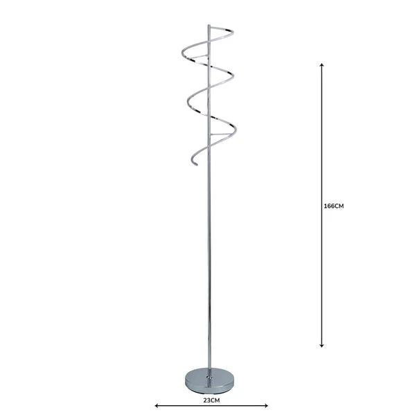 Apollo Integrated LED Dimmable Chrome Floor Lamp 7 Apollo Integrated LED Dimmable Chrome Floor Lamp - Image 5