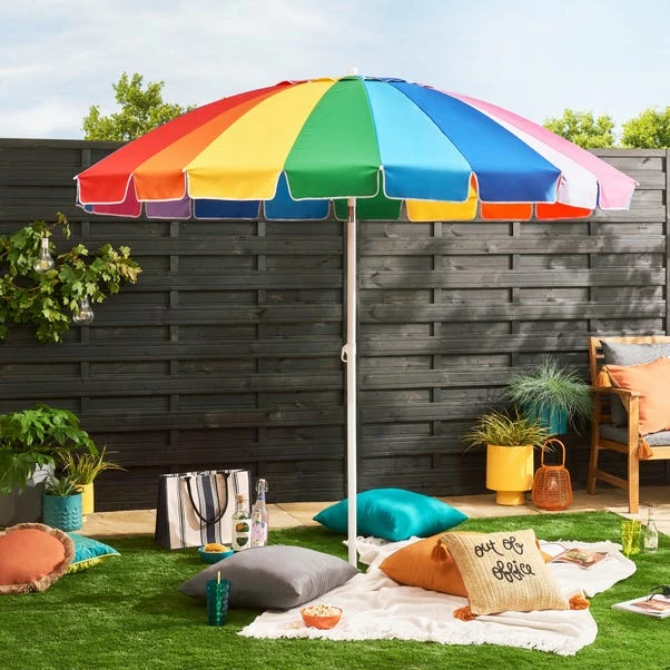 2.5m Rainbow Tilt Beach Parasol 3 2.5m Rainbow Tilt Beach Parasol