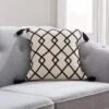 Global Trellis Tassel Cushion Cover -Dunelm 30685600