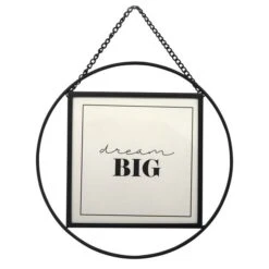Black Round Hanging Chain Photo Frame