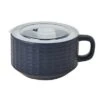 Navy Embossed Ceramic Soup Mug -Dunelm 30687598