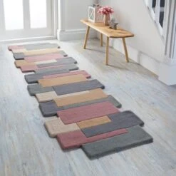 Abstract Collage Wool Runner 40 Abstract Collage Wool Runner -Dunelm 30690295