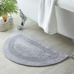 Super Soft Reversible Semi Circle Bath Mat -Dunelm 30711441