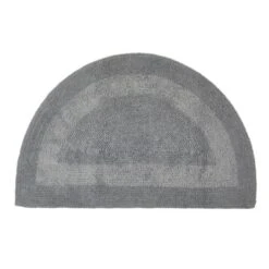 Super Soft Reversible Semi Circle Bath Mat -Dunelm 30711441 alt01