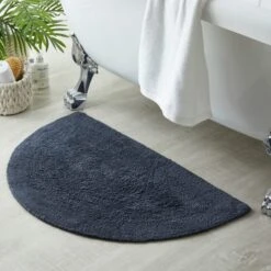 Super Soft Reversible Semi Circle Bath Mat -Dunelm 30711442