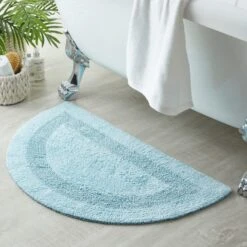 Super Soft Reversible Semi Circle Bath Mat -Dunelm 30711444