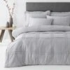 Denver Marl Grey Pintuck Duvet Cover And Pillowcase Set 2 Denver Marl Grey Pintuck Duvet Cover And Pillowcase Set -Dunelm 30711780