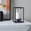 London Black Single Hurricane Candle Holder -Dunelm 30712843