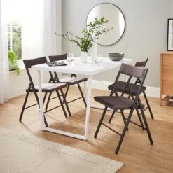 Emily Folding Dining Chair, Velvet -Dunelm 30724556 alt01