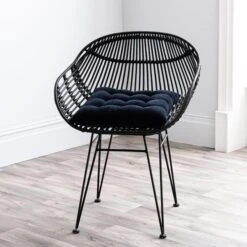 Clara Velvet Seat Pad 22 Clara Velvet Seat Pad -Dunelm 30728450 alt02