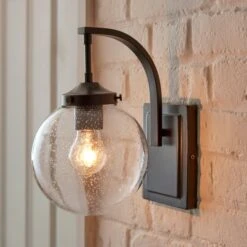 Twain Outdoor Globe Glass Wall Light -Dunelm 30730558