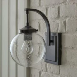 Twain Outdoor Globe Glass Wall Light -Dunelm 30730558 alt01