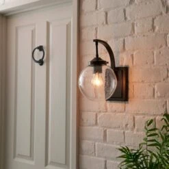 Twain Outdoor Globe Glass Wall Light -Dunelm 30730558 alt03