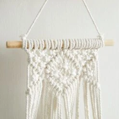 Macrame Double Hanging Ceramic Plant Pot -Dunelm 30732436 alt01