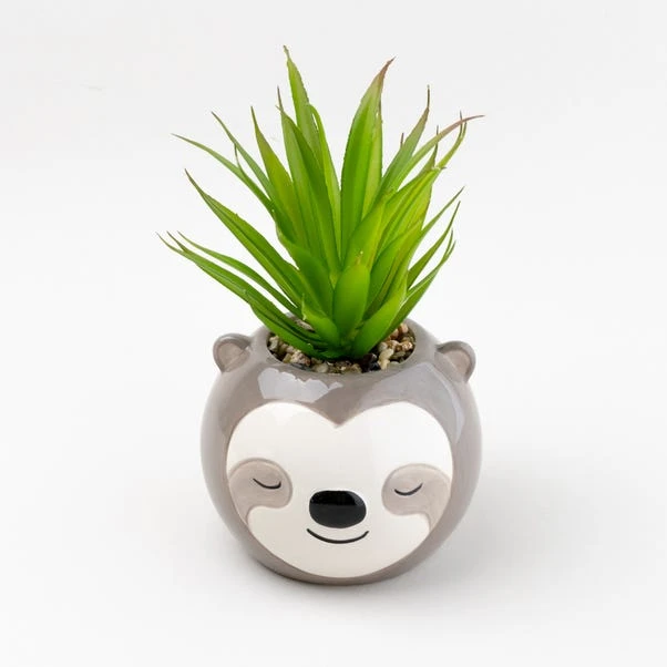 Artificial Succulent In Sloth Plant Pot 5 Artificial Succulent In Sloth Plant Pot - Image 3