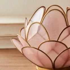 Capiz Pink Tealight Holder -Dunelm 30749619 alt02