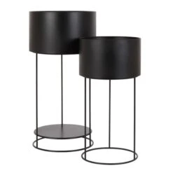 Set Of 2 Large Metal Plant Stands -Dunelm 30752237 alt02