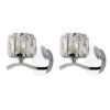 Set Of 2 Kleio Glass Chrome Wall Light 2 Set Of 2 Kleio Glass Chrome Wall Light -Dunelm 30762443