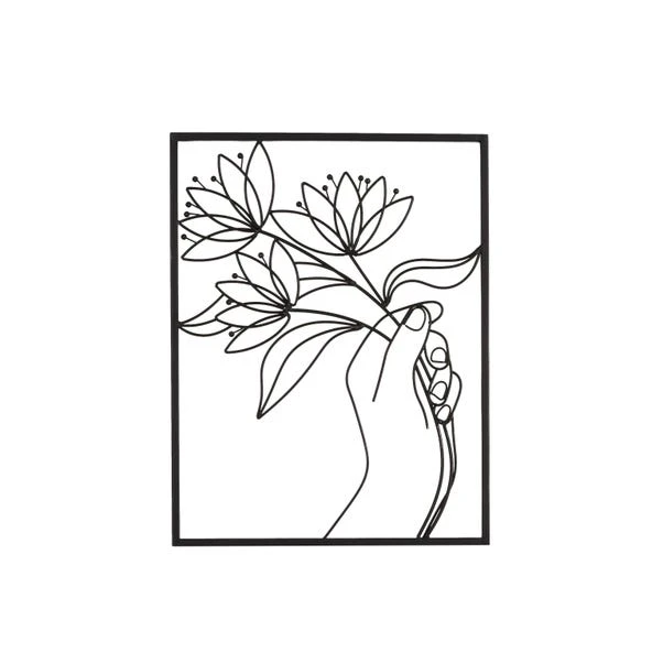 Framed Flower Bunch Wire Wall Art 5 Framed Flower Bunch Wire Wall Art - Image 3