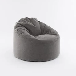 Eliza Velvet Grey Bean Bag Chair -Dunelm 30766404 alt02