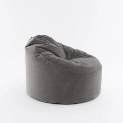 Eliza Velvet Grey Bean Bag Chair -Dunelm 30766404 alt03