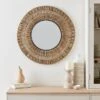 Seagrass Round Wall Mirror 1 Seagrass Round Wall Mirror -Dunelm 30769197