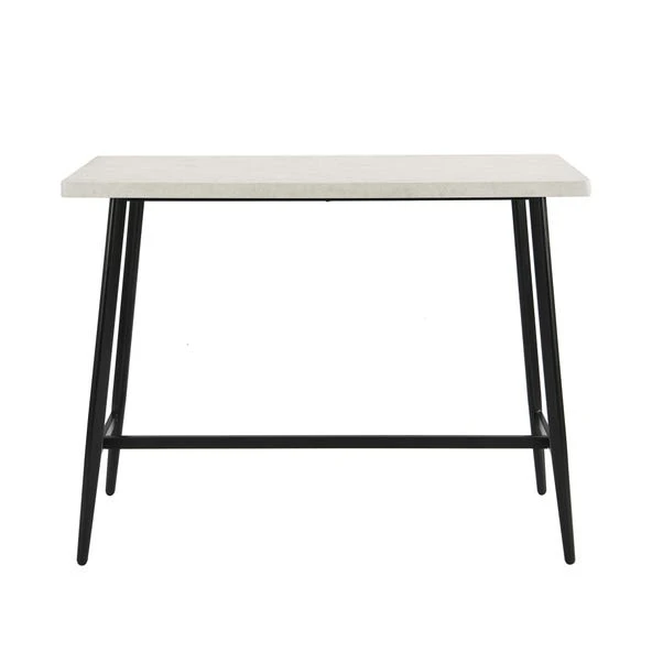 Zuri 2 Seater Rectangular Bar Table, Grey Concrete Effect 4 Zuri 2 Seater Rectangular Bar Table, Grey Concrete Effect - Image 2