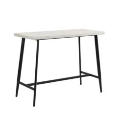 Zuri 2 Seater Rectangular Bar Table, Grey Concrete Effect 10 Zuri 2 Seater Rectangular Bar Table, Grey Concrete Effect -Dunelm 30769230 alt02